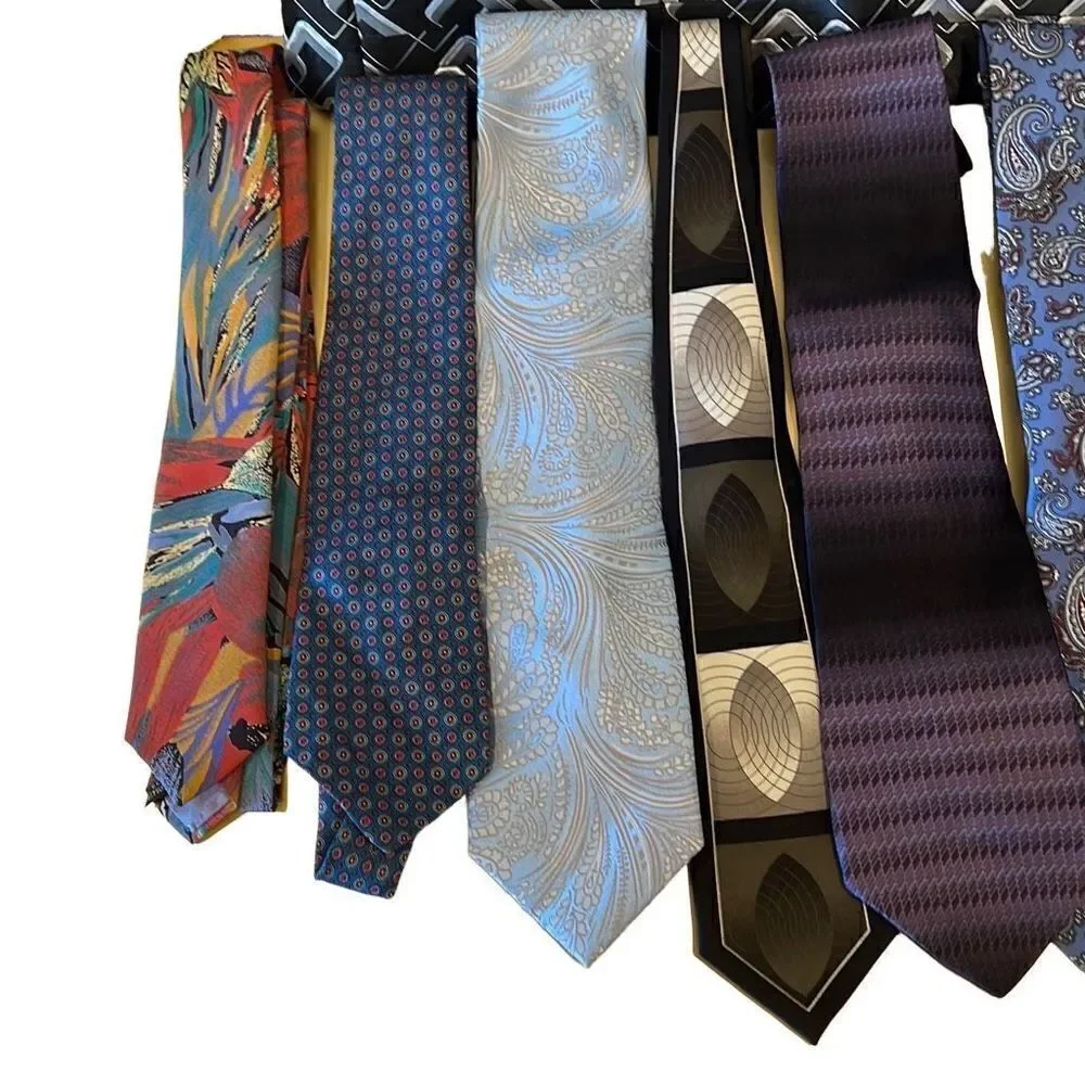 Lot of 8 ties and Tuxedo belt